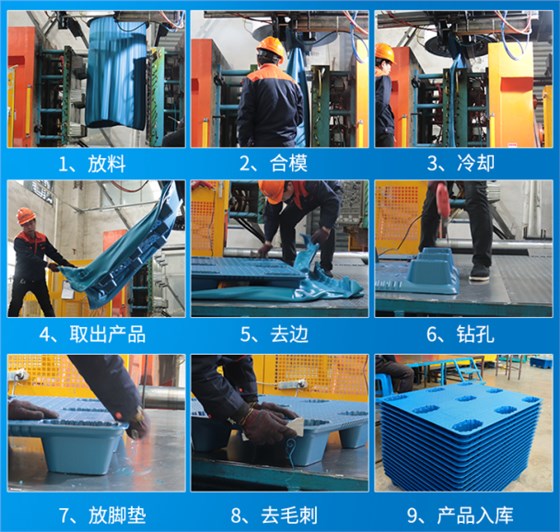 九脚吹塑托盘如何生产？吹塑托盘厂家来解惑